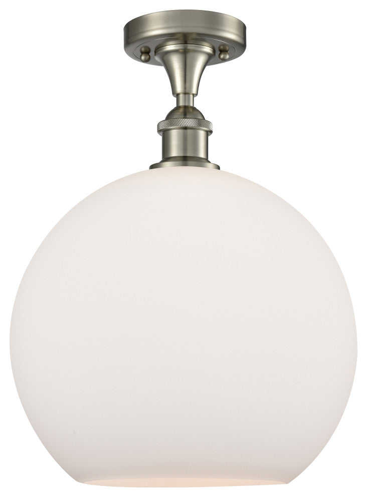 Innovations 516-1C-SN-G121-12-LED 1-Light Semi-Flush Mount, Brushed Satin Nickel