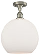Innovations 516-1C-SN-G121-12-LED 1-Light Semi-Flush Mount, Brushed Satin Nickel