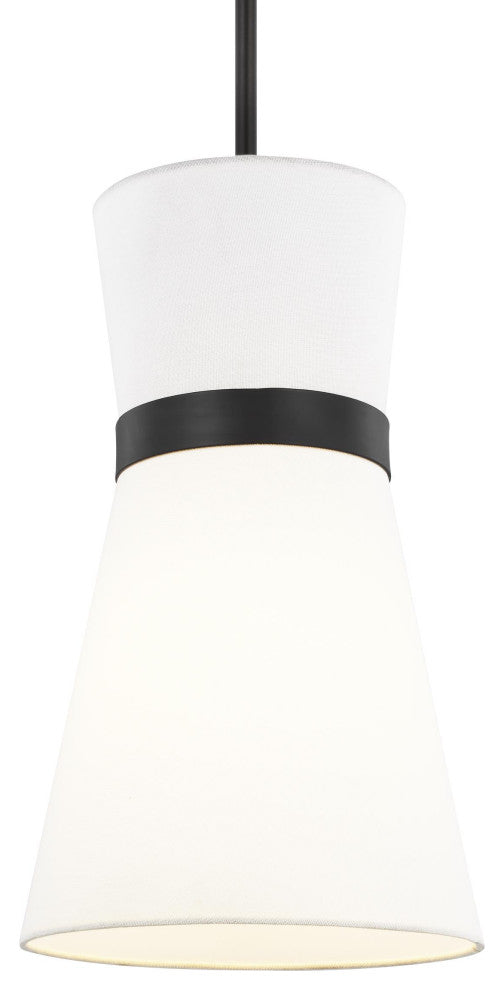 Clark One Light Pendant, Midnight Black