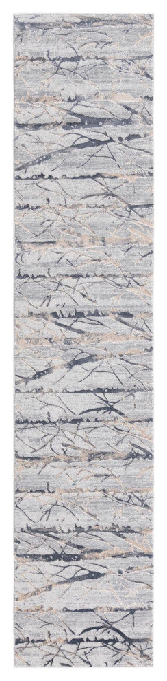 Unique Loom Anne Finsbury Rug, Gray, 2'x8'
