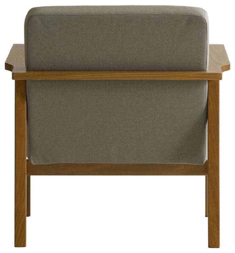 Gray Linen Lounge Armchair, Andrew Martin Cecil