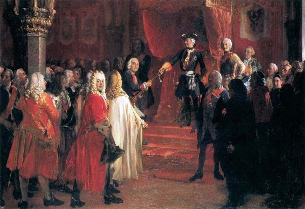 Adolph Von Menzel The Allegiance of the Silesian Diet Wrapped Canvas, 18"x27"