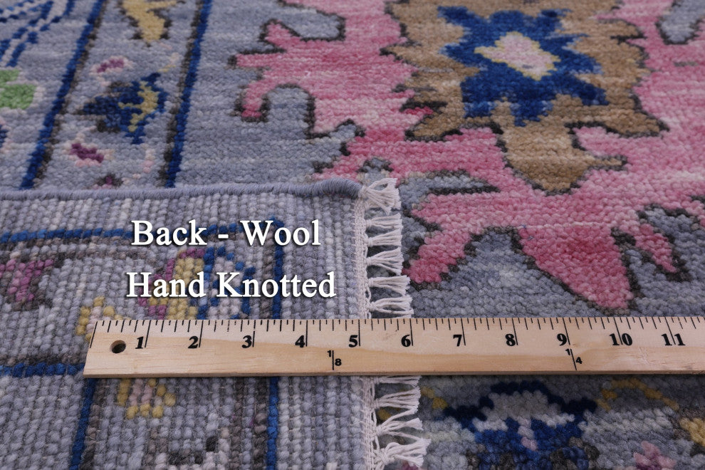 10' 3" X 14' 4" Hand-Knotted Turkish Oushak Wool Rug - Q15950