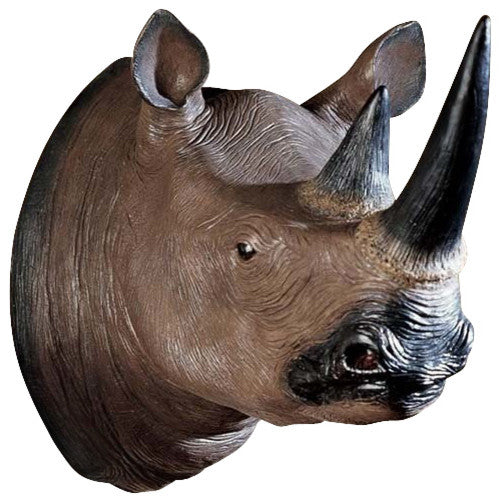 Black Rhinoceros Wall Trophy