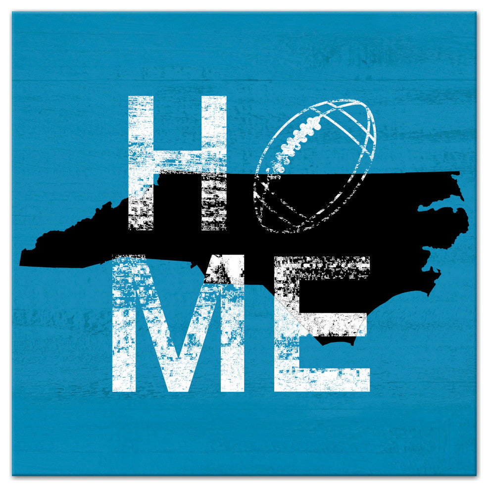 North Carolina Football State Pride 16x16 Canvas Wall Art