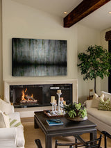 "Wispy Trees" UV Ink Print on Brushed  Aluminum, 45"x30"