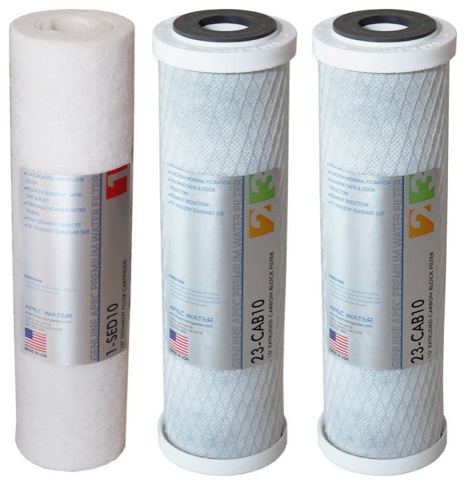 APEC Pre-Filter Set for Ultimate Undersink Reverse Osmosis System (Stage 1-3)