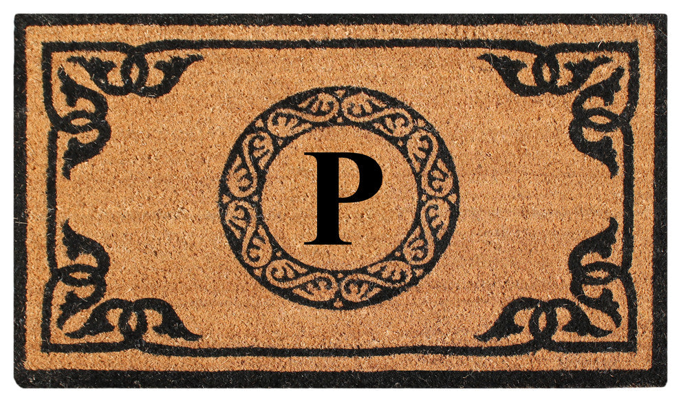 A1HC First Impression Geneva Monogrammed Entry Doormat 24"x39", P