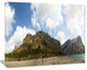 Lake and Clouds Panorama, Landscape Canvas Art Print, 20"x12"