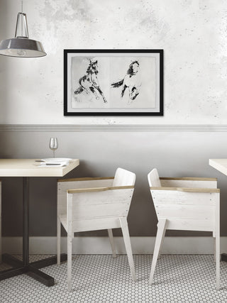 "Running Horses" Framed Painting Print, 36"x24"