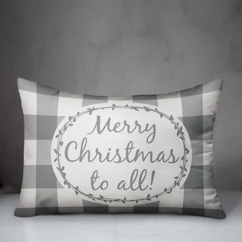 Merry Christmas To All 14"x20" Throw Pillow