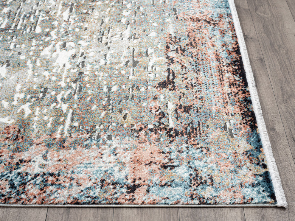 Abani Rugs Azure AZR190A Contemporary Multi-Color Distressed Area Rug
