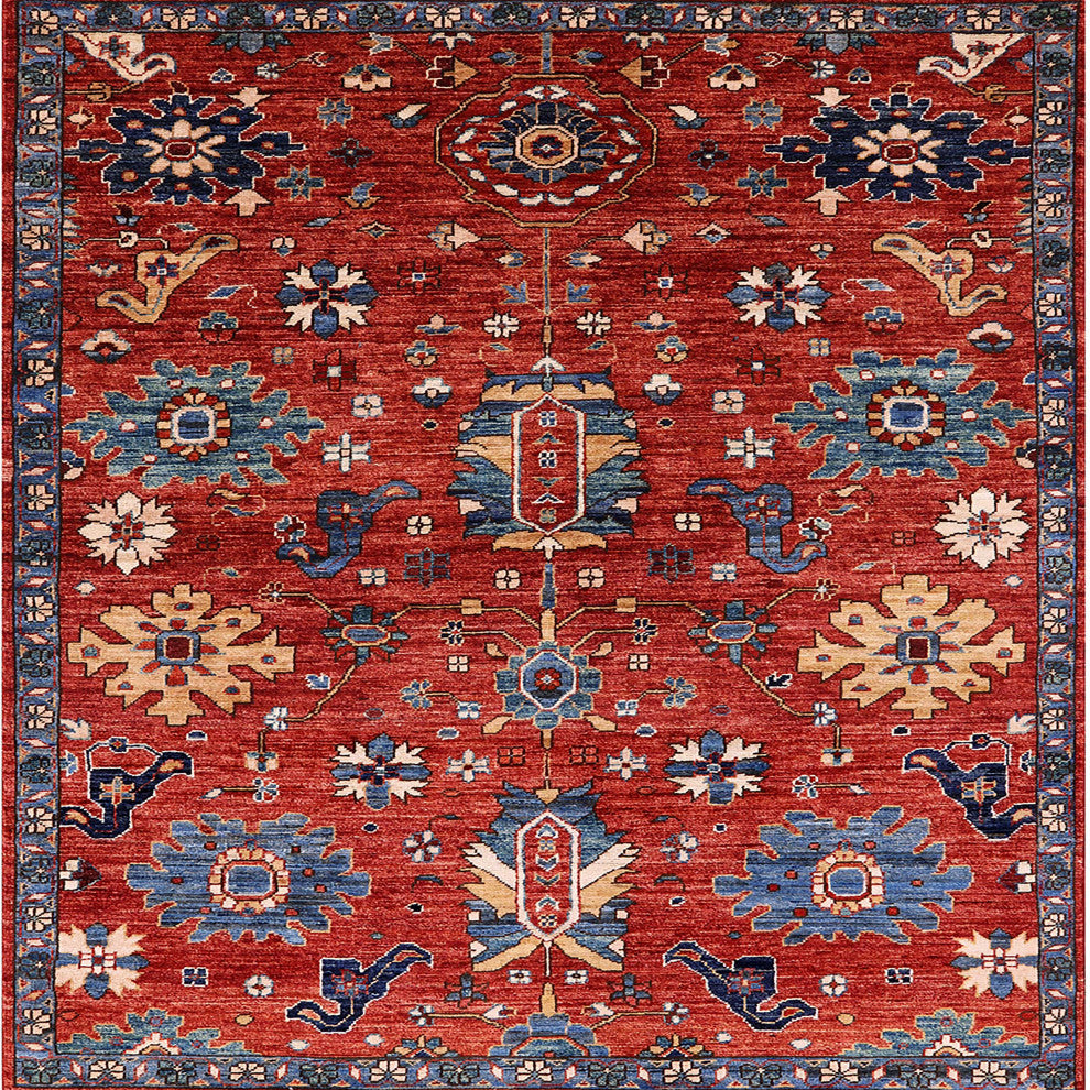 Ahgly Company Indoor Square Mid-Century Modern Area Rugs, 7' Square