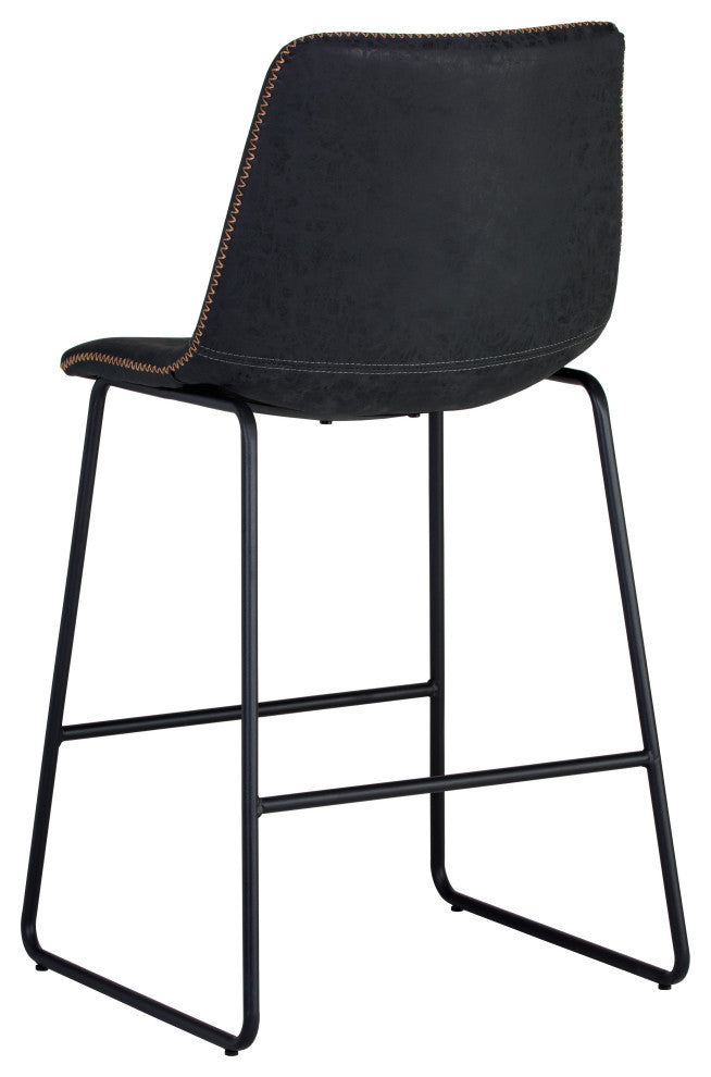 Cal Counter Stool, Antique Black, Set of 2