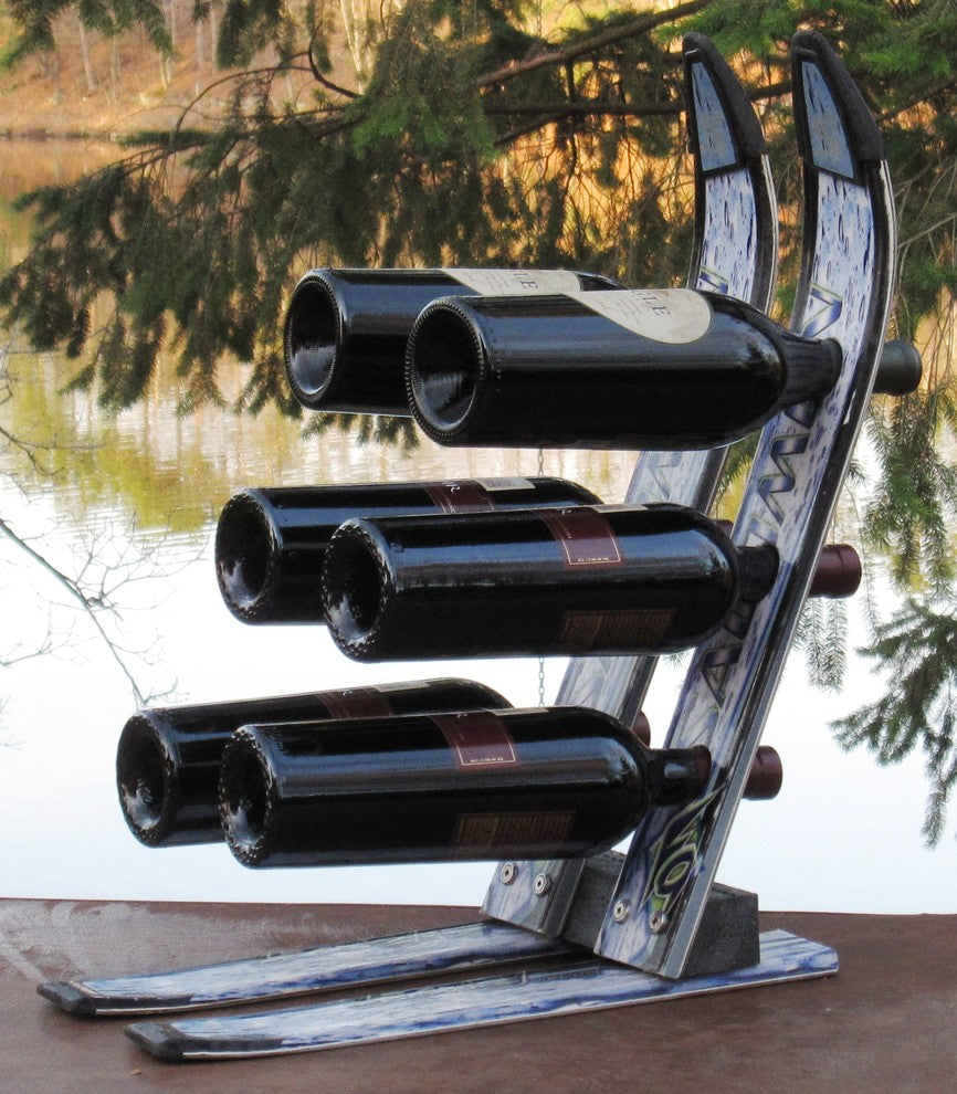 Snow Ski Wine Rack, 6 Bottle