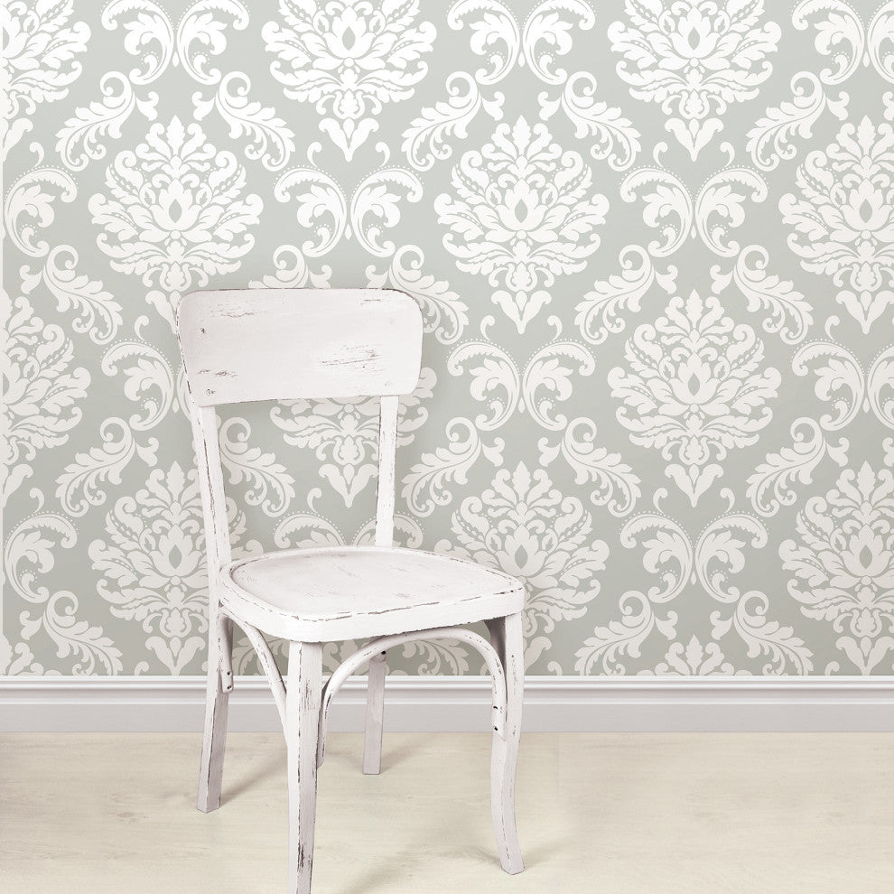Ariel Grey Peel and Stick Wallpaper