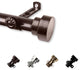 Topper Curtain Rod, Cocoa, 28-48"