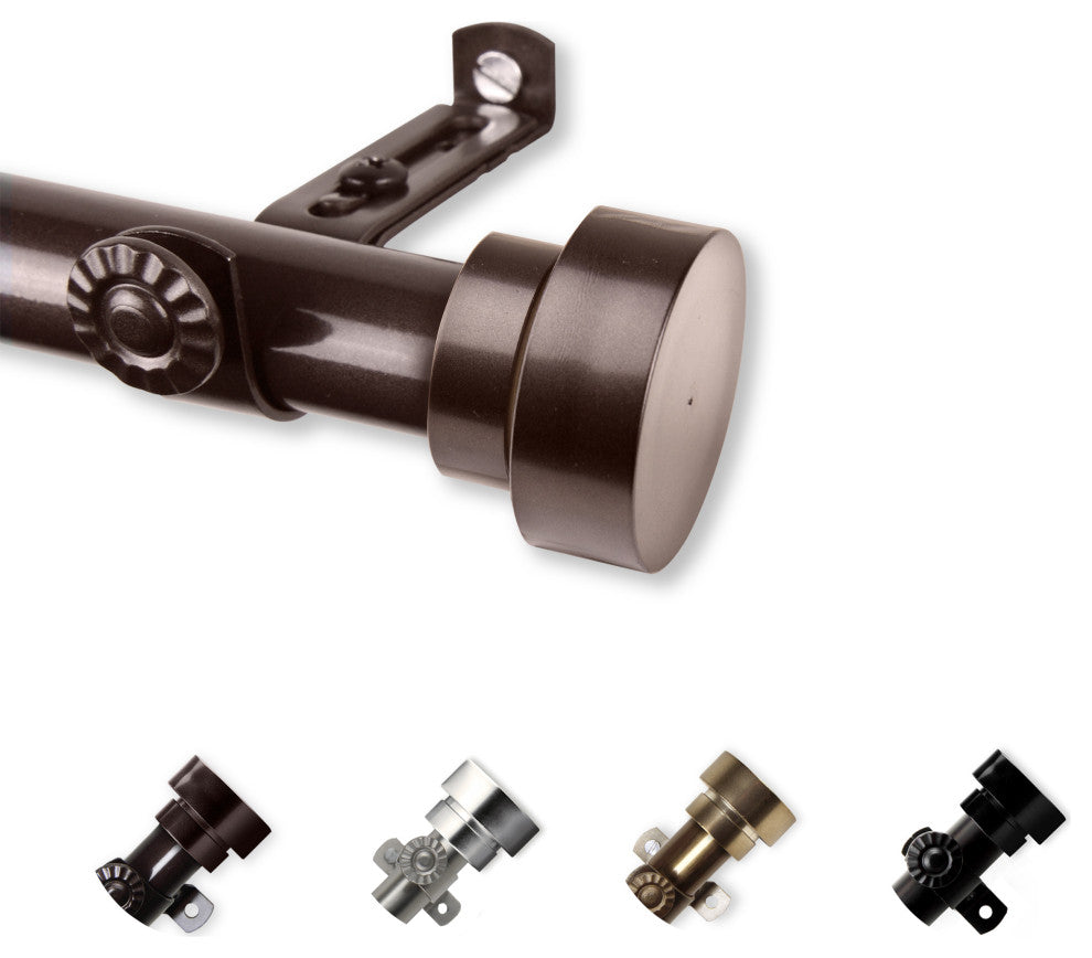 Topper Curtain Rod, Cocoa, 28-48"