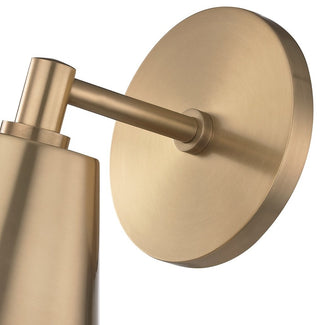 Cora Wall Sconce, Opal Etched Glass, Finish: Aged Brass