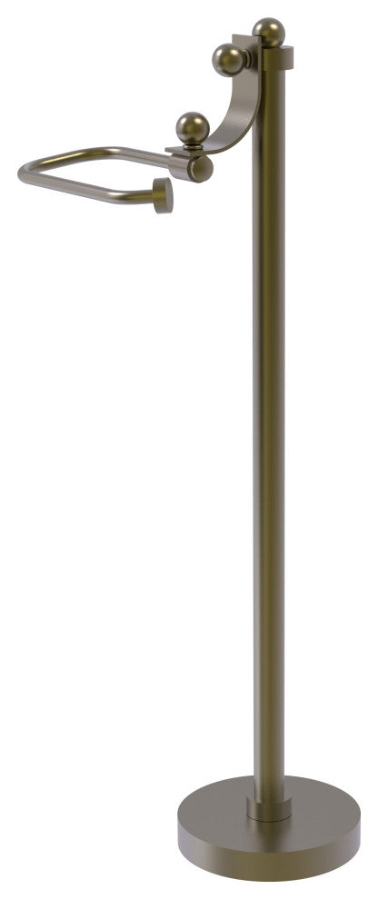 Free Standing European Style Toilet Tissue Holder, Antique Brass