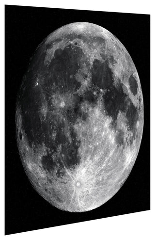 Full Moon Wall Art Frameless Free Floating Tempered Glass Panel 40"x 40"