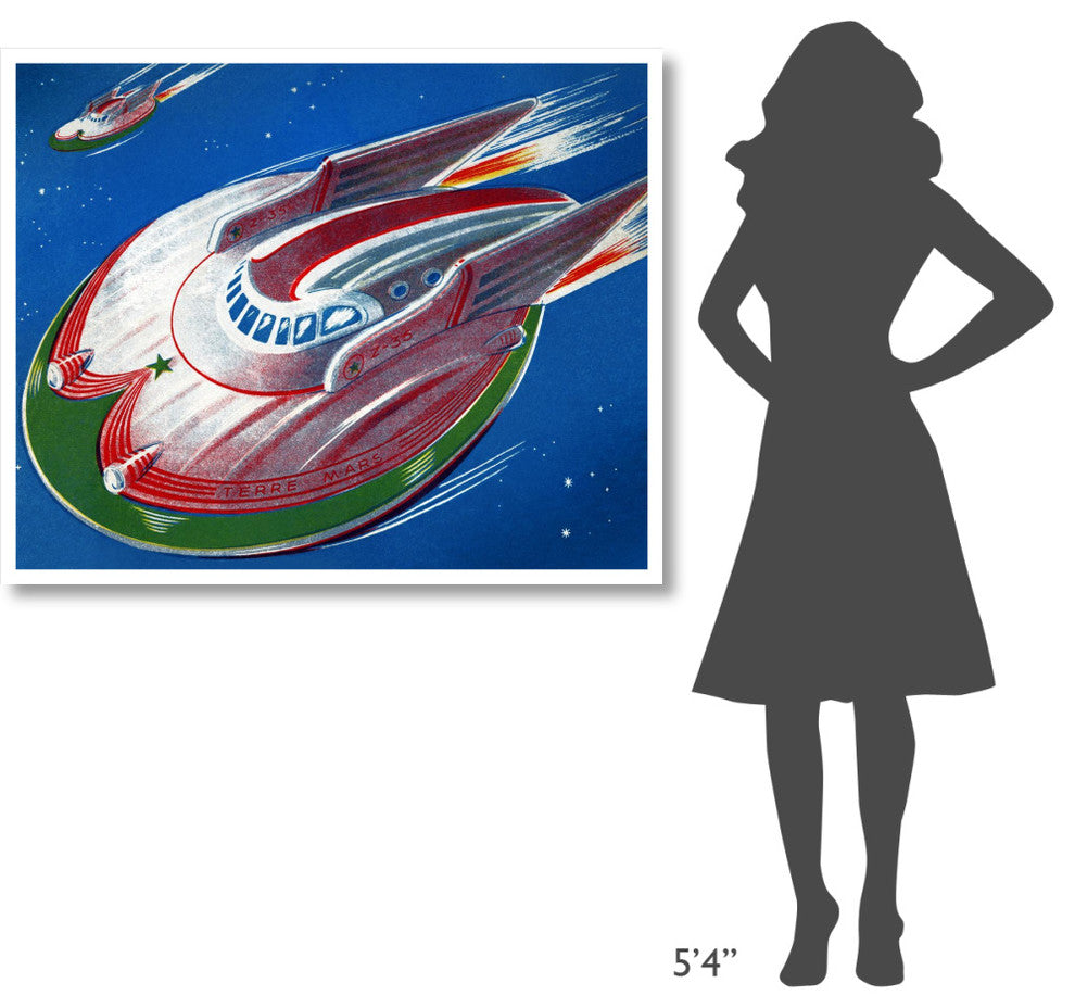 "UFO" Digital Paper Print by Retrorocket, 46"x37"