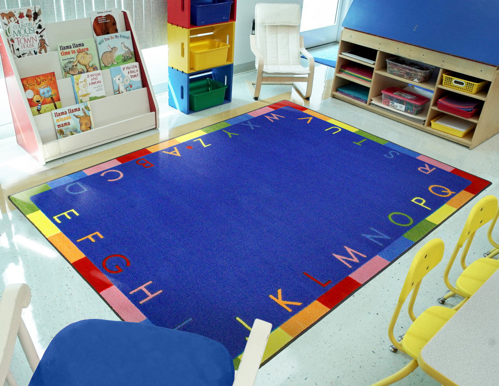 Kid Essentials Rug, Rainbow Alphabet, Bold, 5'4"x7'8"
