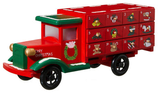14.5"L Wooden Christmas Truck Countdown