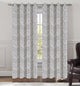 Jacquard Fern Drapery Curtain Panels, Natural, 50"x96", Set of 2