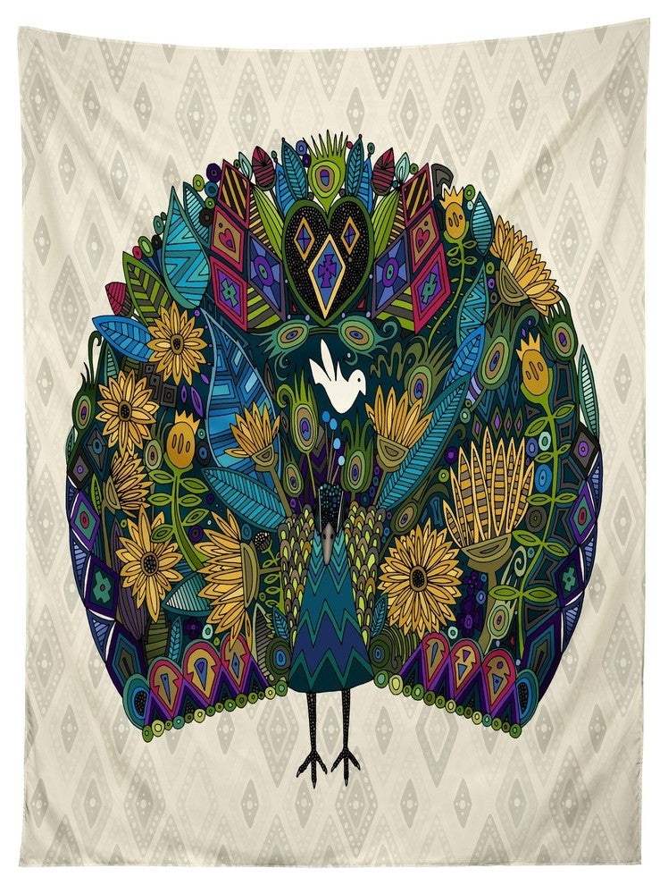 Deny Designs Sharon Turner Peacock Garden Tapestry