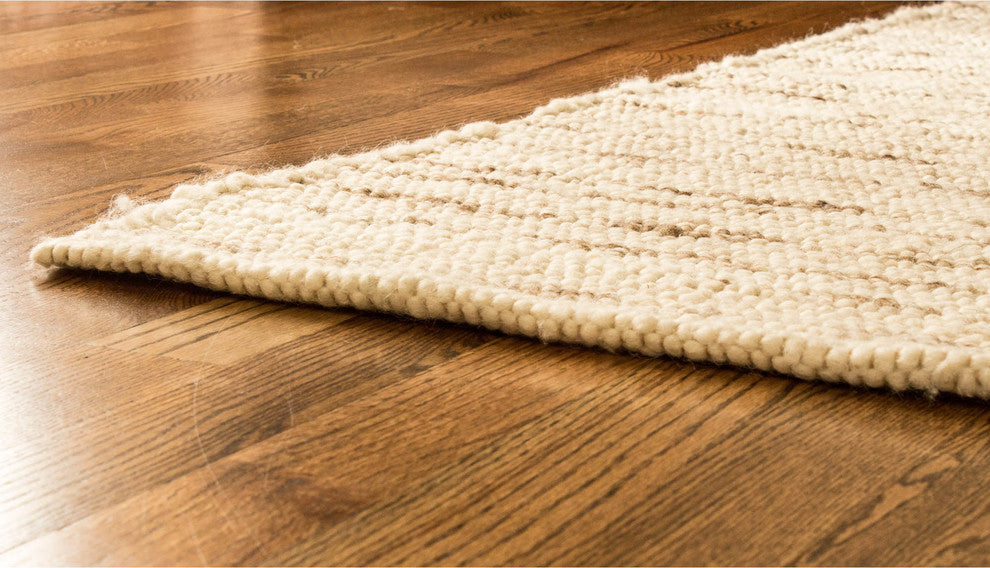Casual Wool Rug Natural Ivory 5' X 7' Elements BERB-01