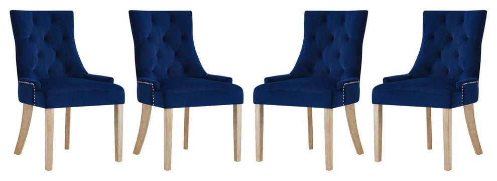 Pose Dining Chair Velvet Set of 4