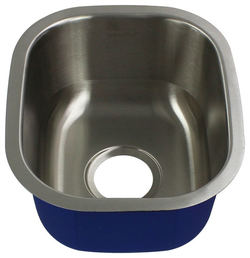 Transolid Meridian 15"x12 5/8"x7" Single Undermount SS Bar Sink