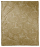 Mustard Yellow Fall Pattern 50x60 Coral Fleece Blanket