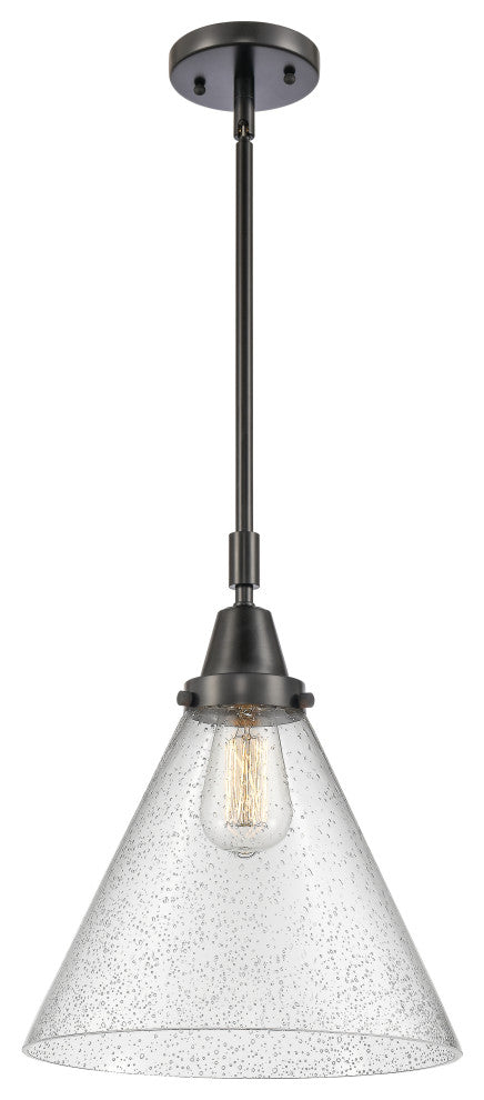 Innovations Lighting 447-1S-BK-G44-L Cone 1 Light 12" Mini Pendant