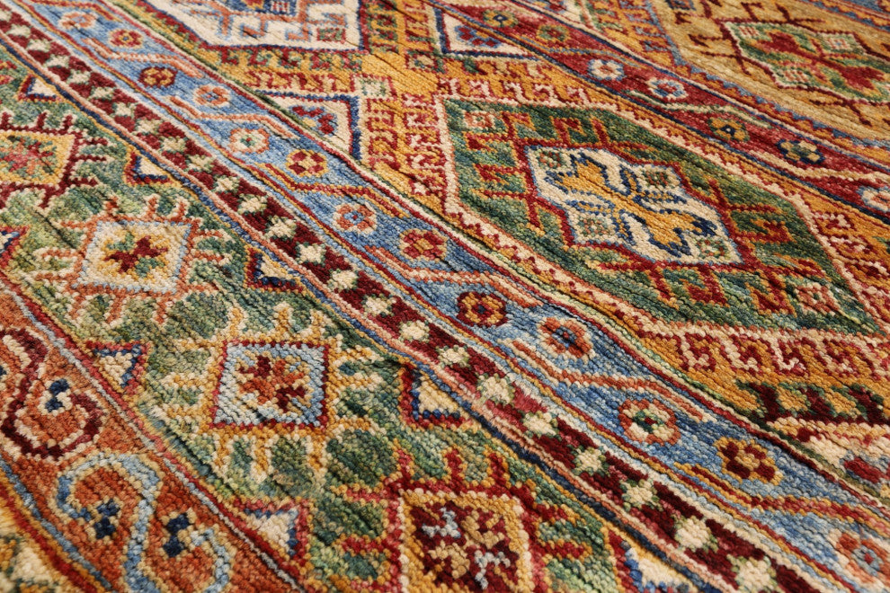 Super Kazak Khorjin Handmade Wool Rug 5' 10" X 8' 3" Q4889