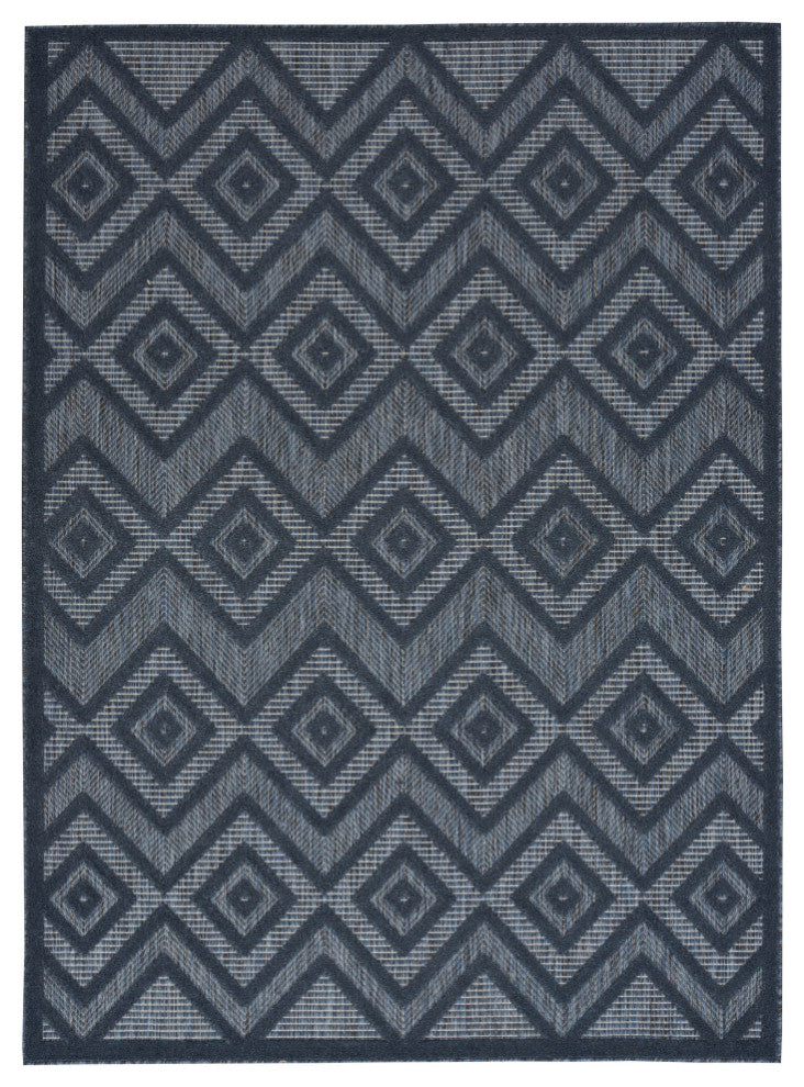 Nourison Versatile 5' x 7' Navy Blue Modern Area Rug