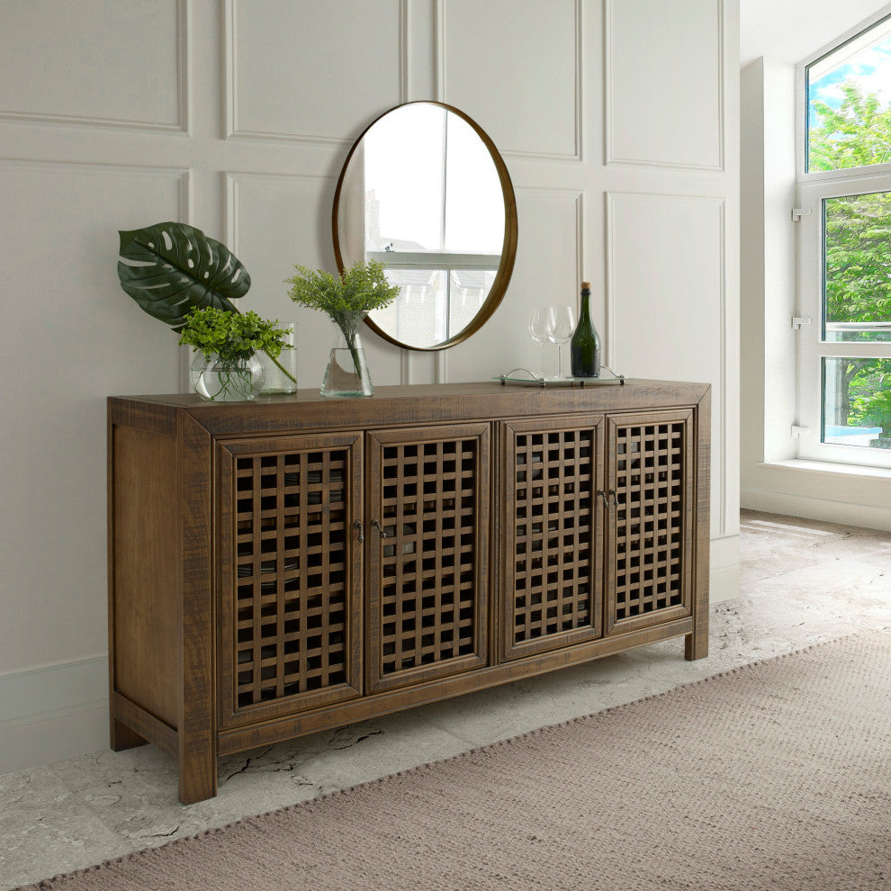 Rio 4 Door Accent Cabinet Mocha