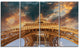 "Paris Eiffel Tower in Paris With Sunset Colors" Wall Art, 48"x28", 4-Panels