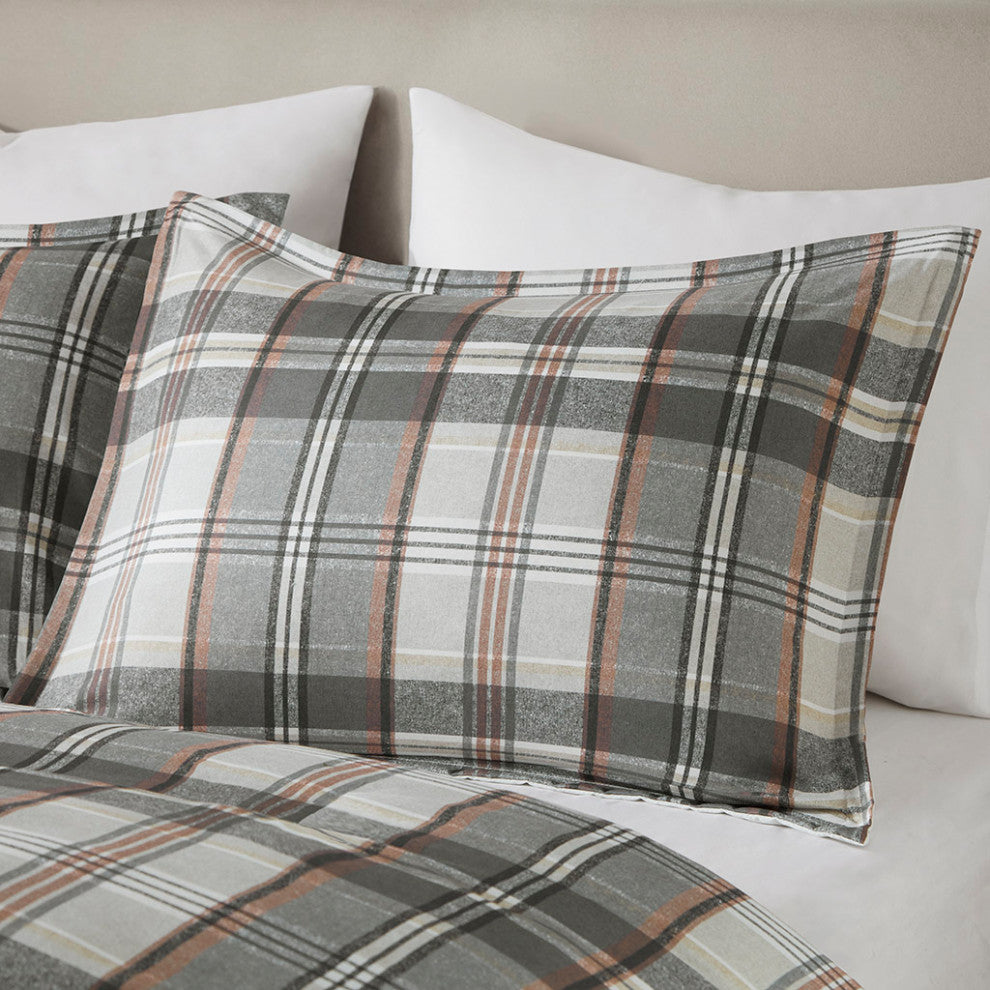 Intelligent Design Blake Plaid Comforter Set, Tan/Gray
