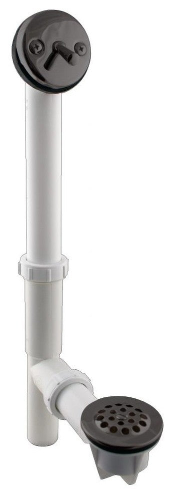 White 1.5" Tubular Trip Lever Bath Waste In Oil Rubbed Bronze, Oil Rubbed Bronze