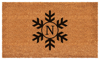 Calloway Mills Snowflake Monogram Doormat, 30"x48", Letter N