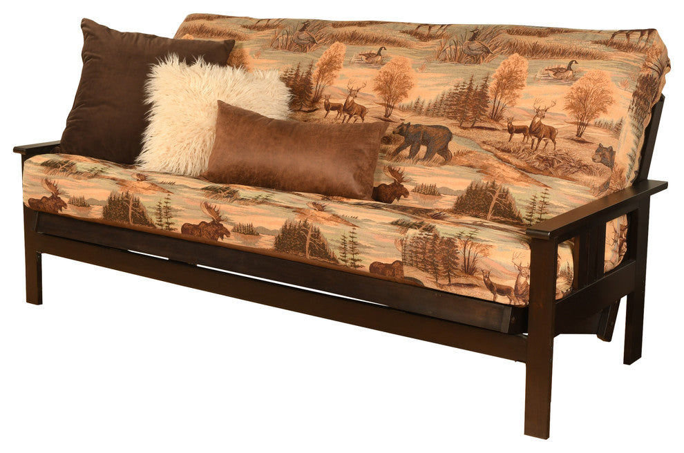 Caleb Frame Futon With Espresso Finish, Canadian