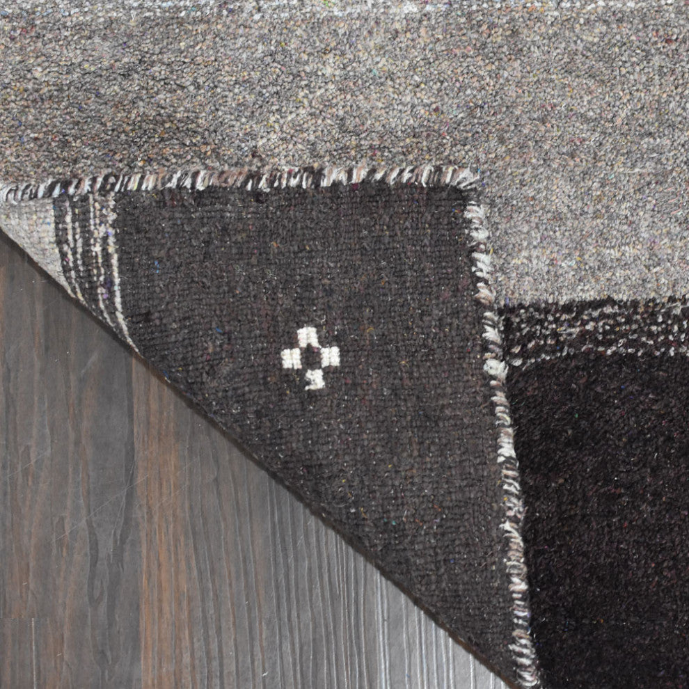 HAND KNOTTED LOOM SILK AREA RUGS-5'x8',Rectangle,Brown Beige,Contemporary