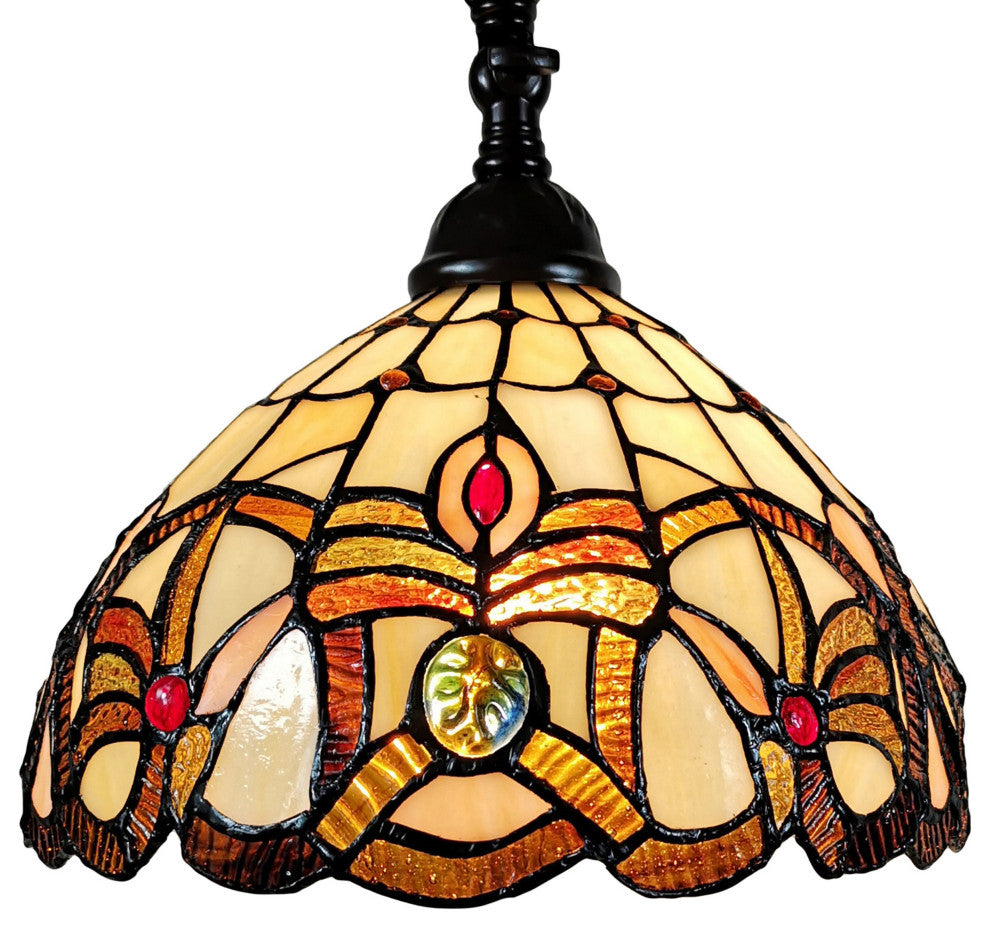 Tiffany Style Oldish Reading Floor Lamp, 62" Tall