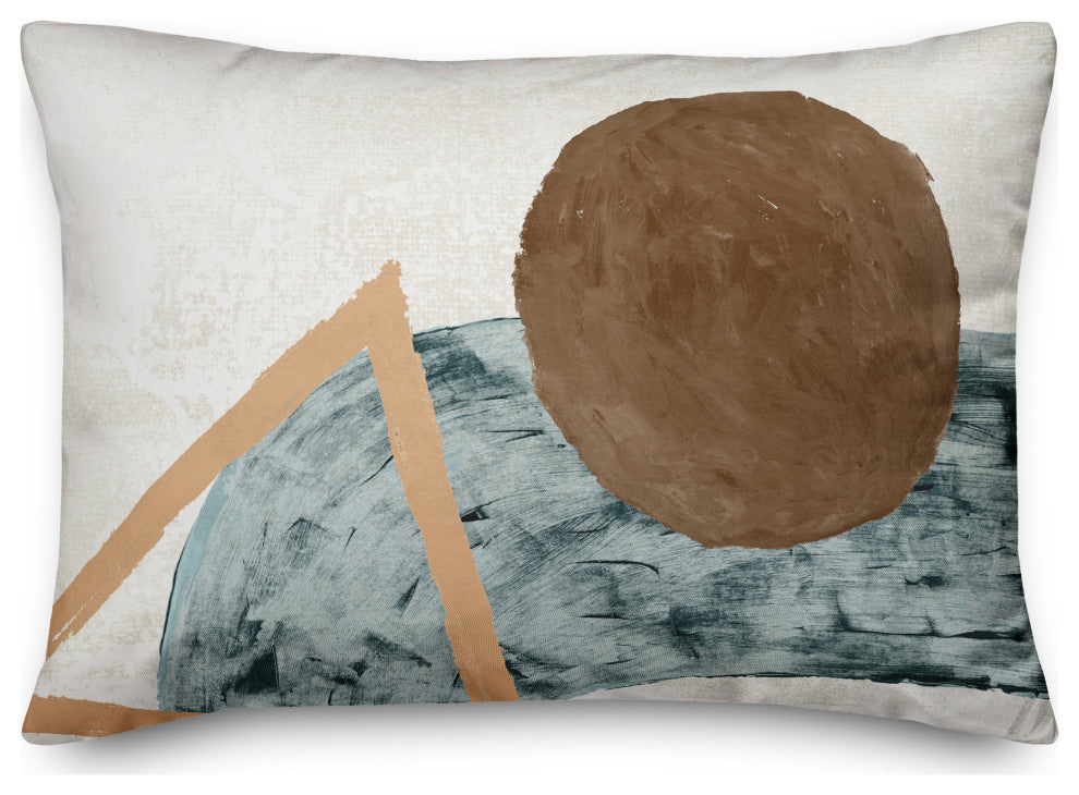Painted Abstract Shapes 14x20 Spun Poly Pillow