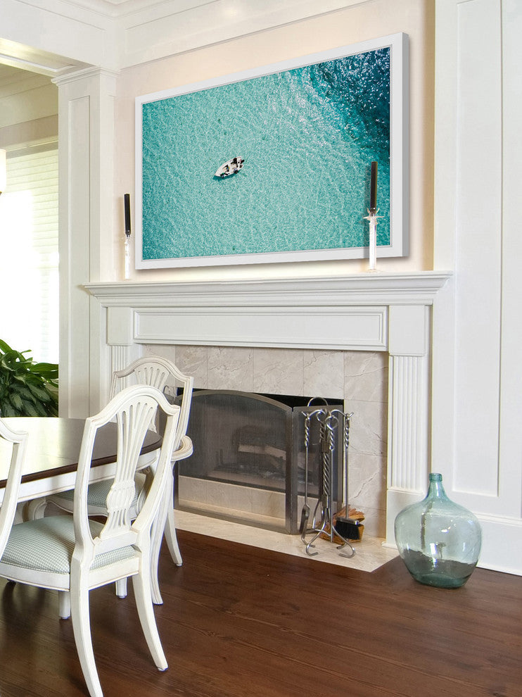 "Clear Blue Lake" Framed Painting Print, 30"x20"
