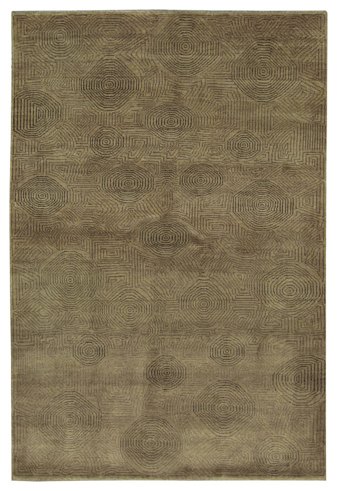 Brown Transitional All Over Ningxia Area Rug