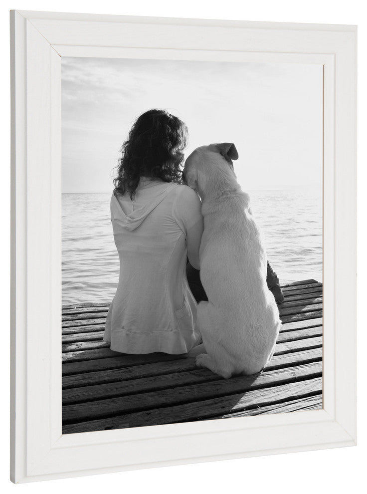Kieva Solid Wood Picture Frame Set, Black 4x6, White, 8x10