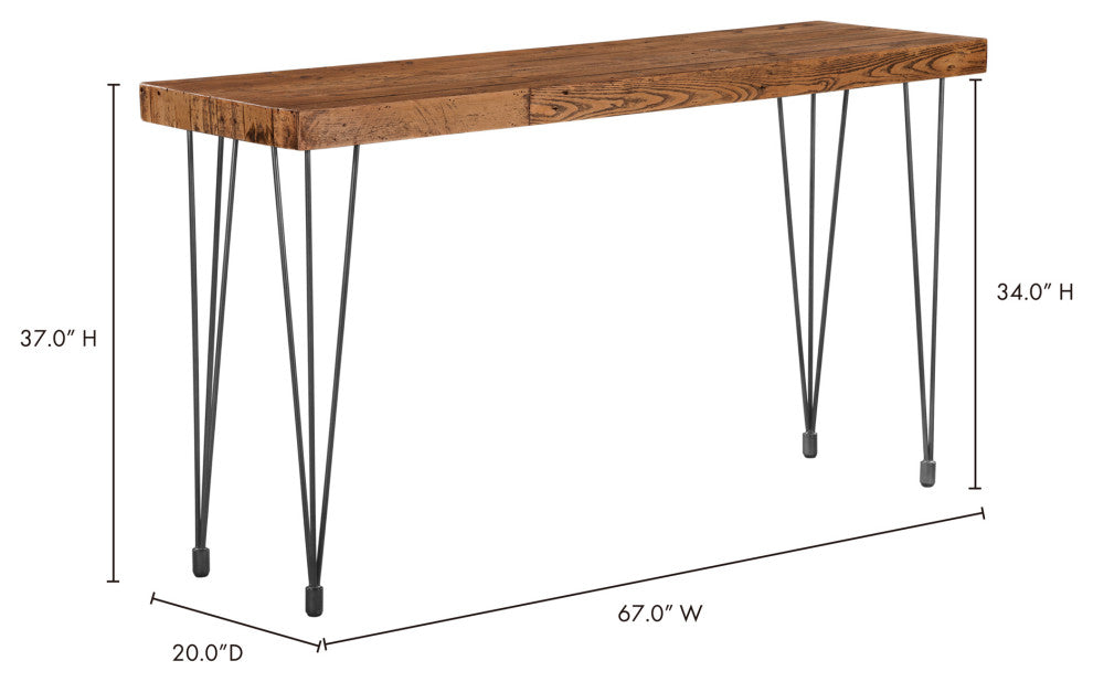 Industrial Boneta Console Table Natural - Natural